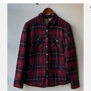 KUHL Plaid Red and Black Women’s Sherpa Lined